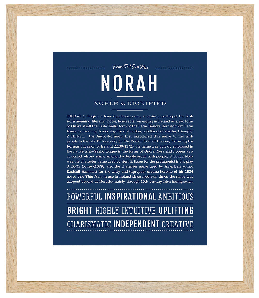 Norah | Name Art Print