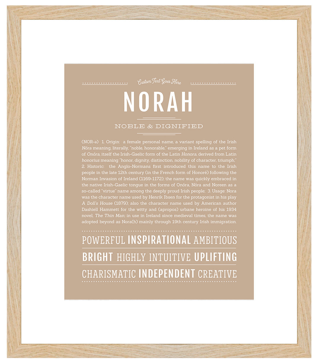 Norah | Name Art Print