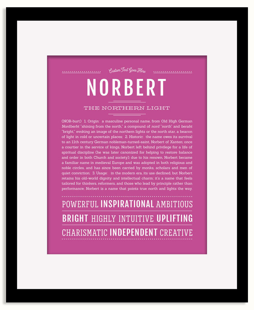 Frame Options | Dark Pink | Black Frame, Matted