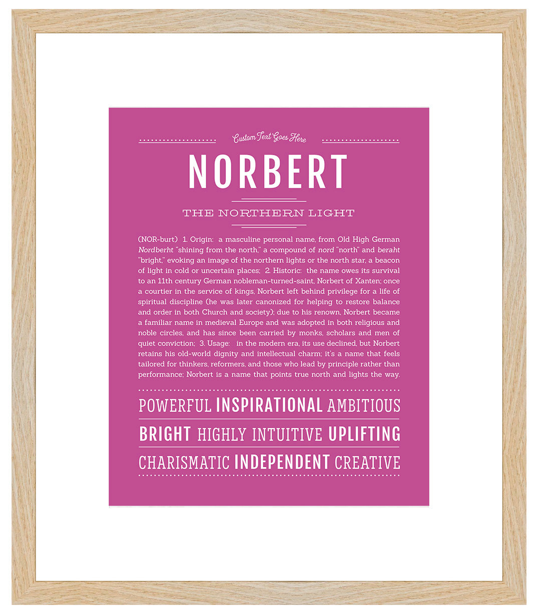 Frame Options | Dark Pink | Maple Frame, Matted