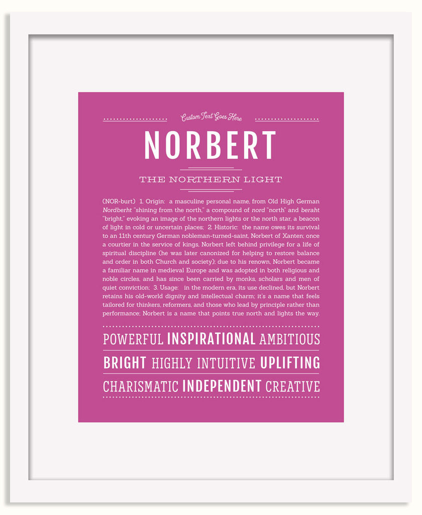 Frame Options | Dark Pink | White Frame, Matted