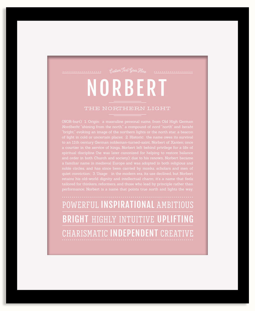 Frame Options | Dusty Rose | Black Frame, Matted