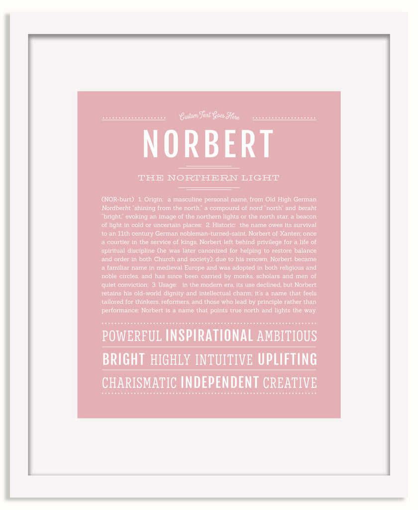 Frame Options | Dusty Rose | White Frame, Matted