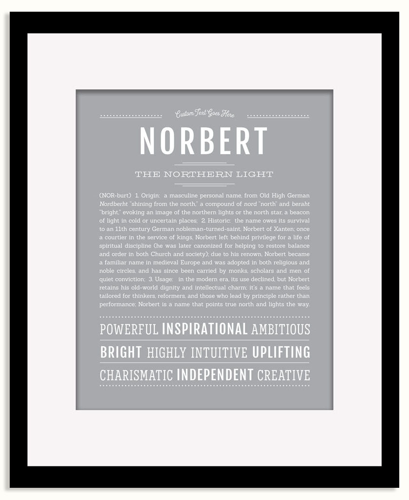 Frame Options | Light Gray | Black Frame, Matted