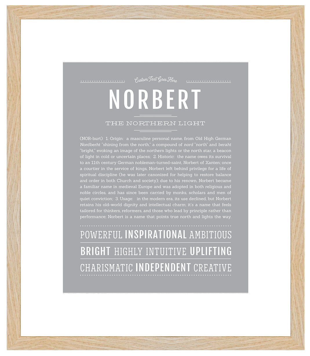 Frame Options | Light Gray | Maple Frame, Matted
