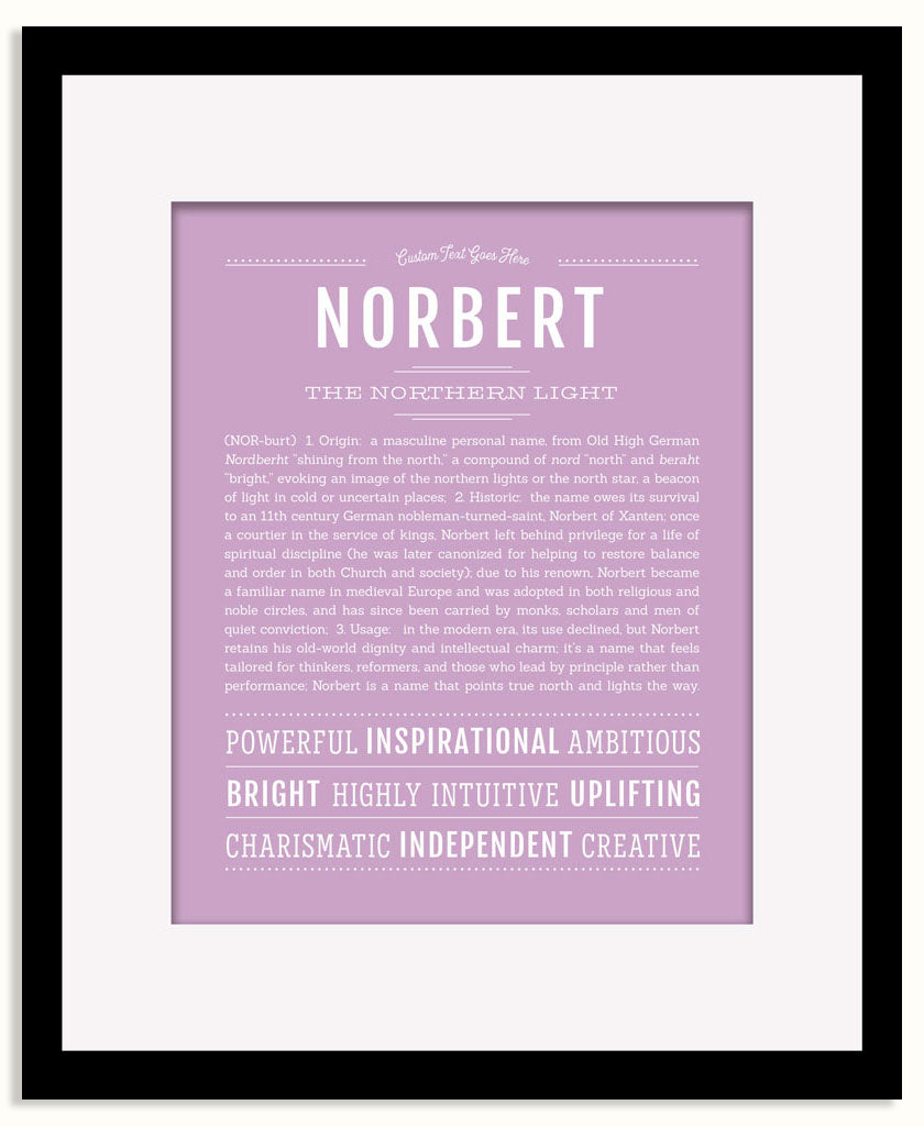 Frame Options | Lilac | Black Frame, Matted