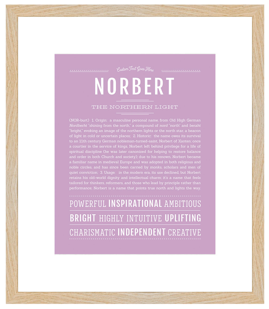 Frame Options | Lilac | Maple Frame, Matted