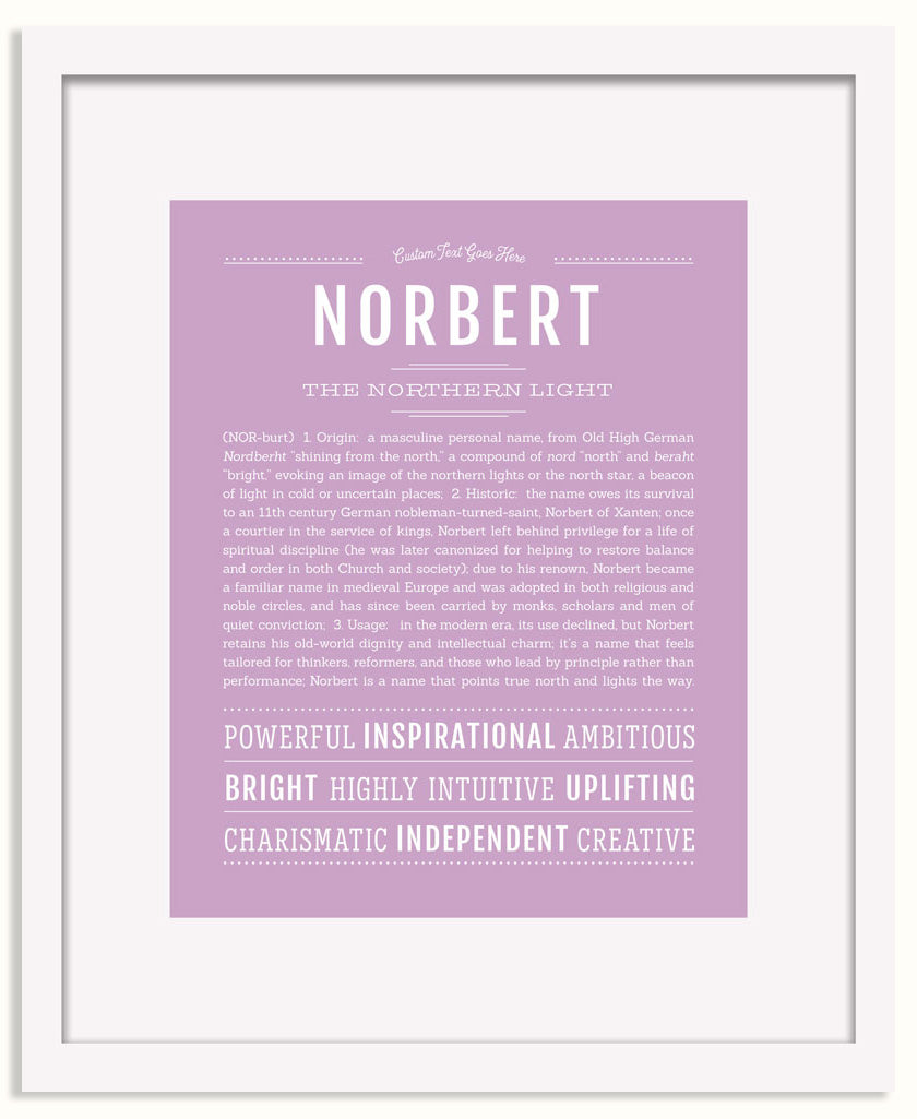 Frame Options | Lilac | White Frame, Matted