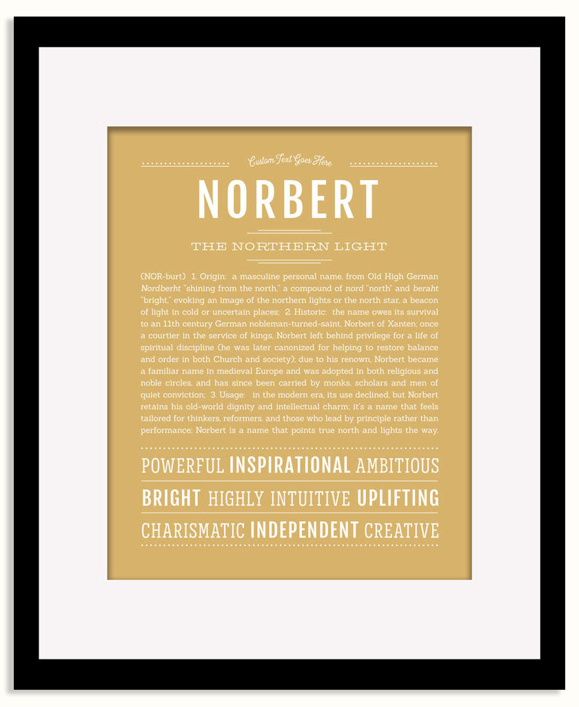 Frame Options | Matte Gold | Black Frame, Matted