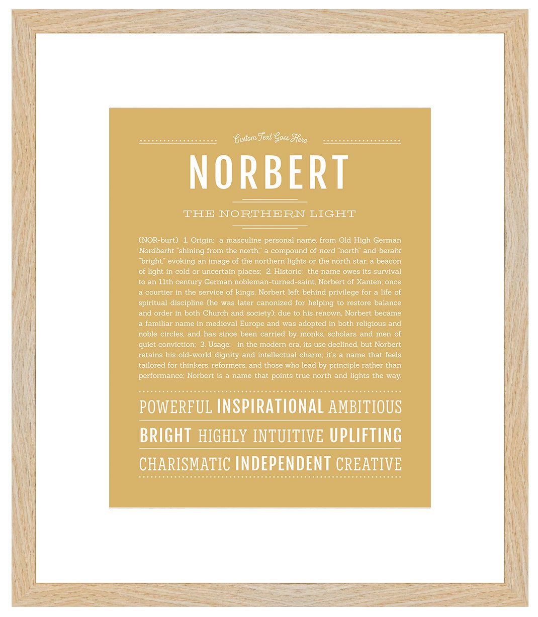 Frame Options | Matte Gold | Maple Frame, Matted