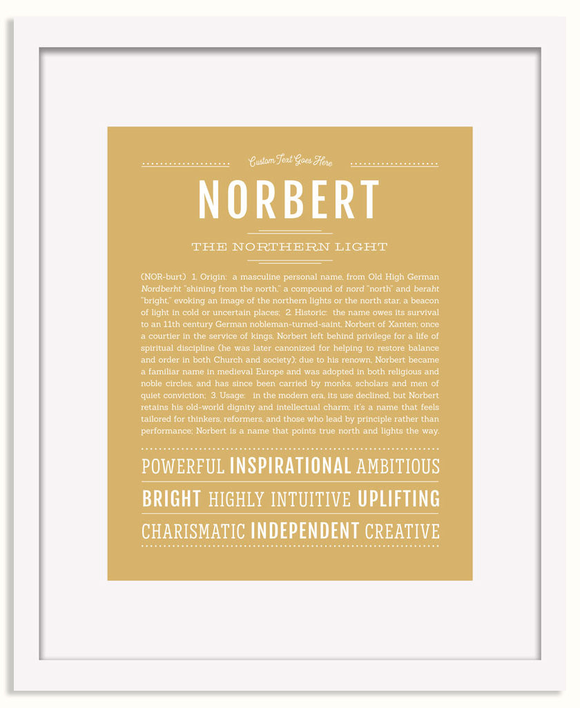 Frame Options | Matte Gold | White Frame, Matted