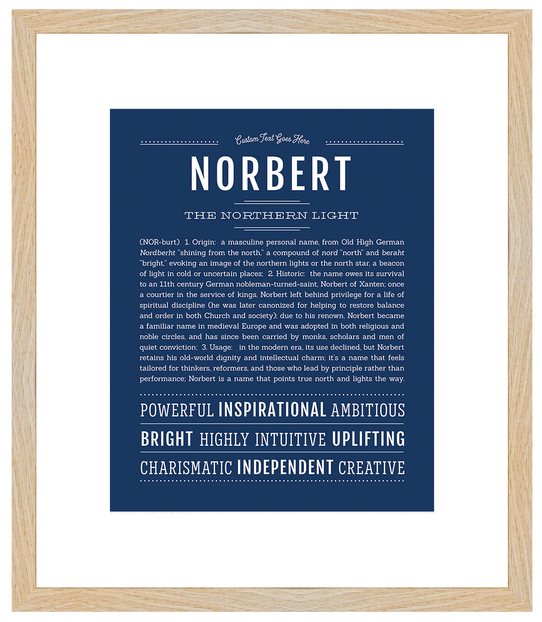 Frame Options | Midnight Blue | Maple Frame, Matted