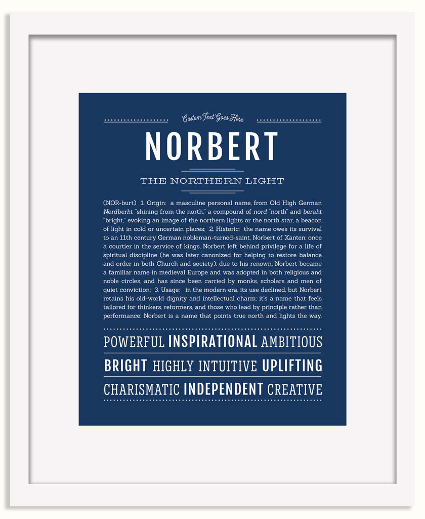 Frame Options | Midnight Blue | White Frame, Matted