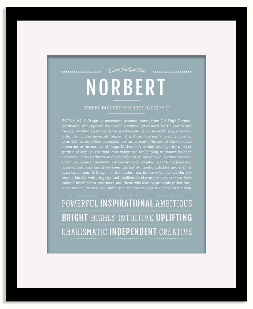 Frame Options | Powder Blue | Black Frame, Matted