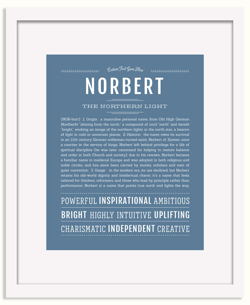 Frame Options | Steele Blue | White Frame, Matted