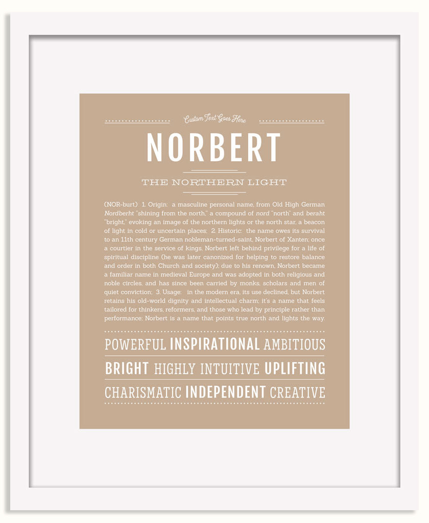 Frame Options | Tan | White Frame, Matted