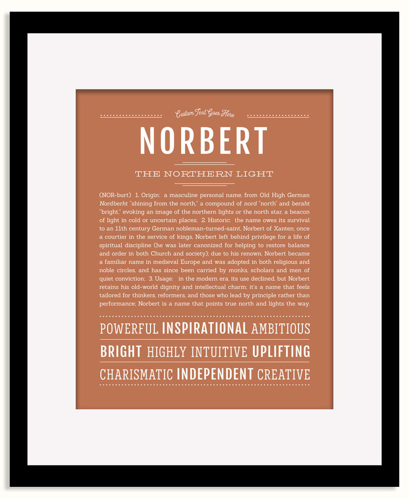Frame Options | Terra Cotta | Black Frame, Matted