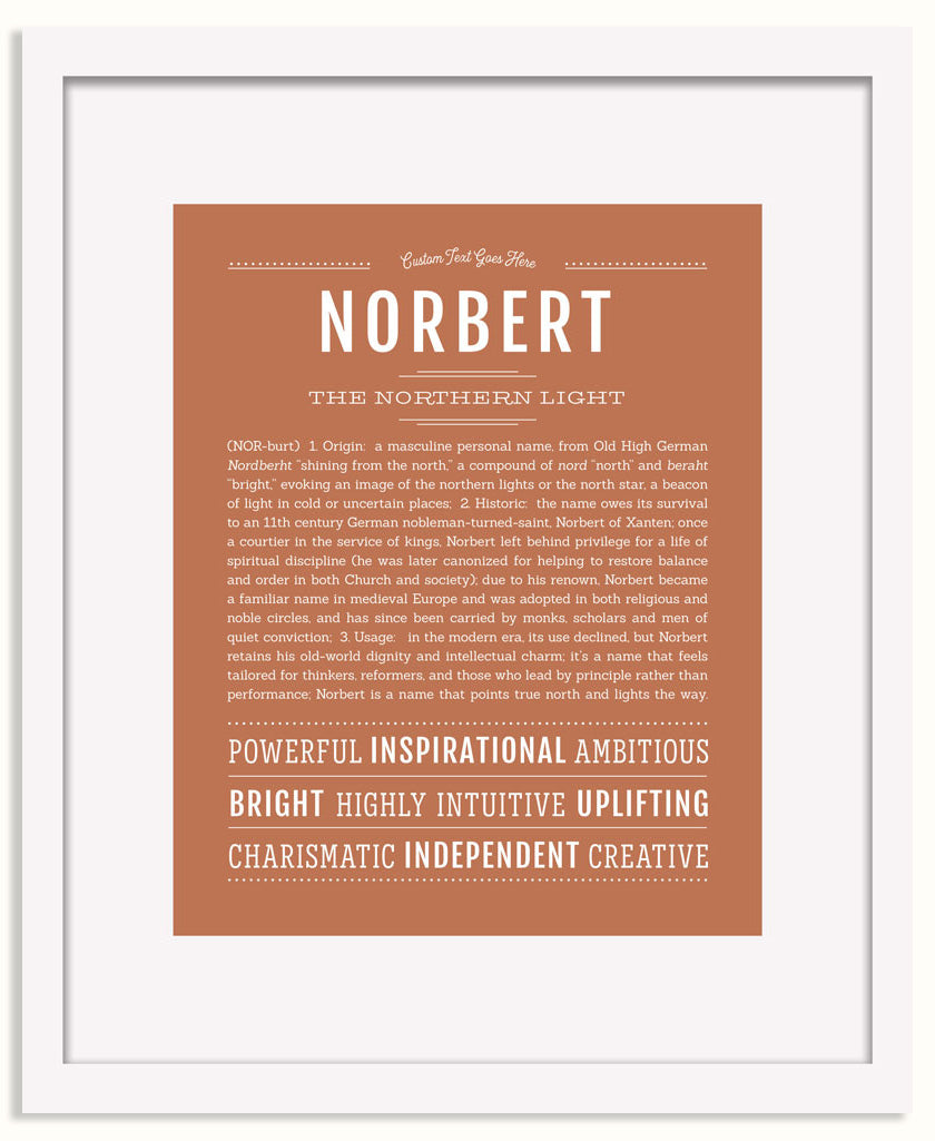 Frame Options | Terra Cotta | White Frame, Matted