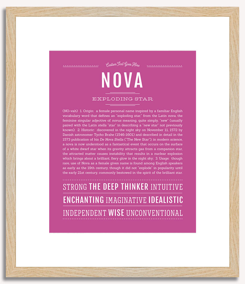 Nova (female) | Name Art Print