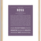 Nova (female) | Name Art Print