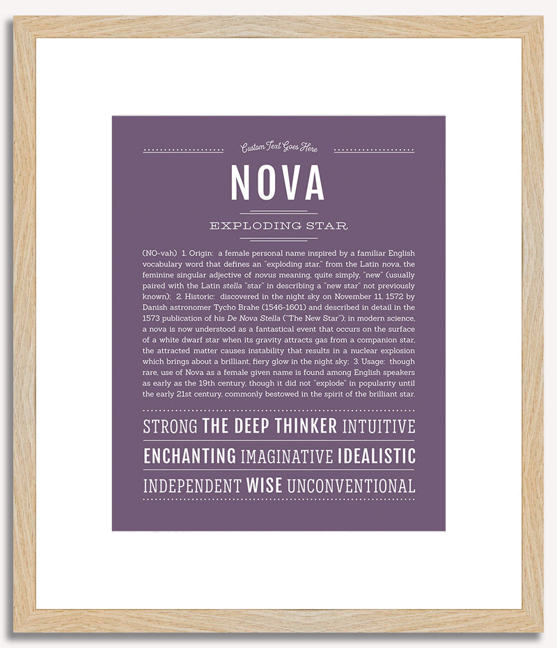 Nova (female) | Name Art Print