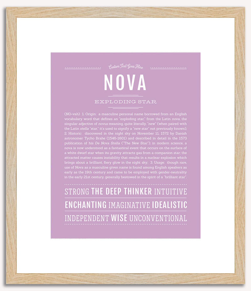 Nova (male) | Name Art Print