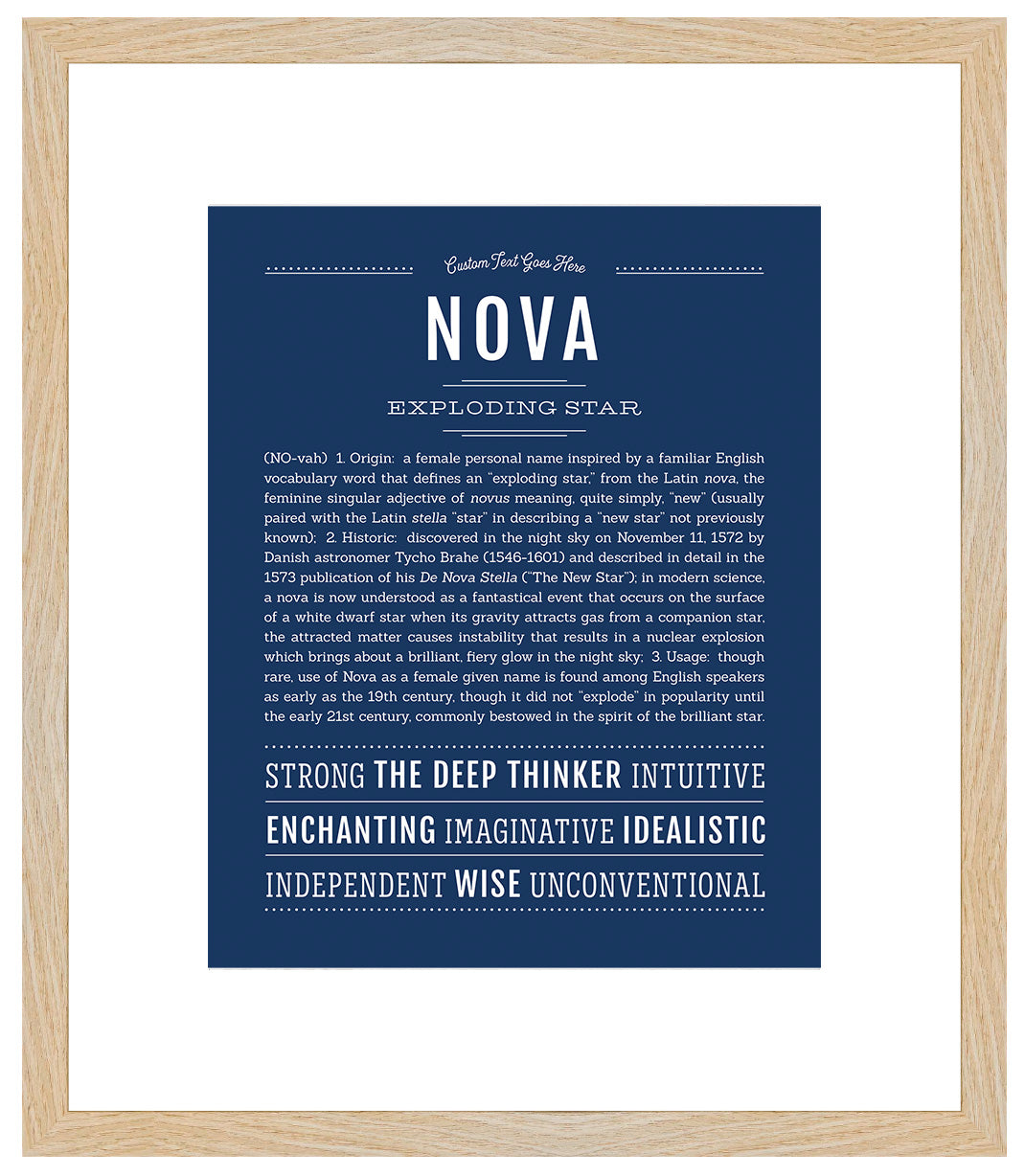 Nova (female) | Name Art Print