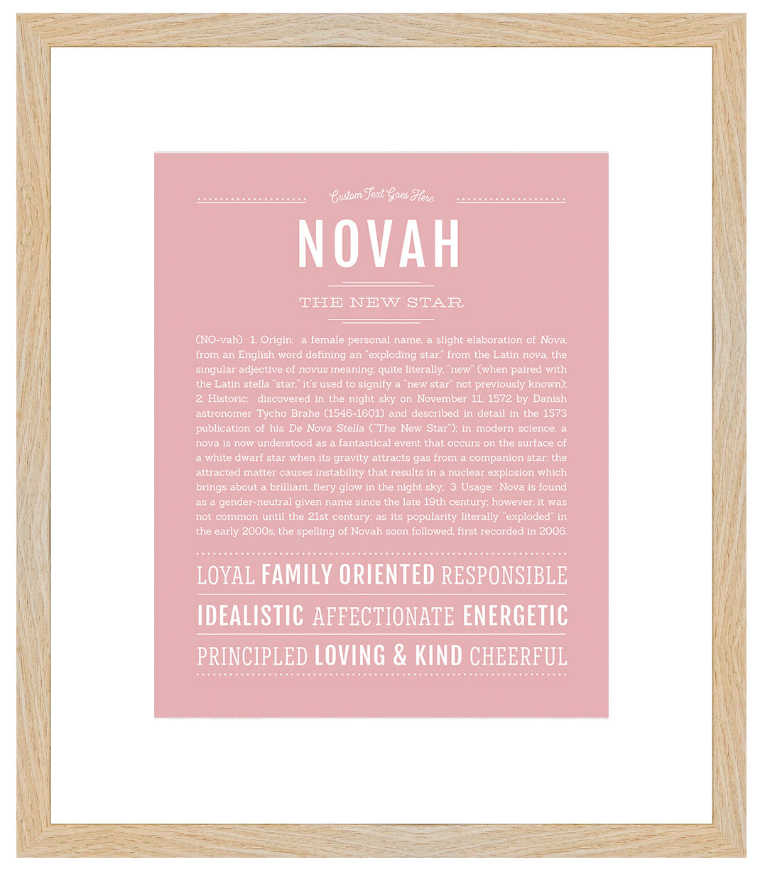 Novah (female) | Name Art Print