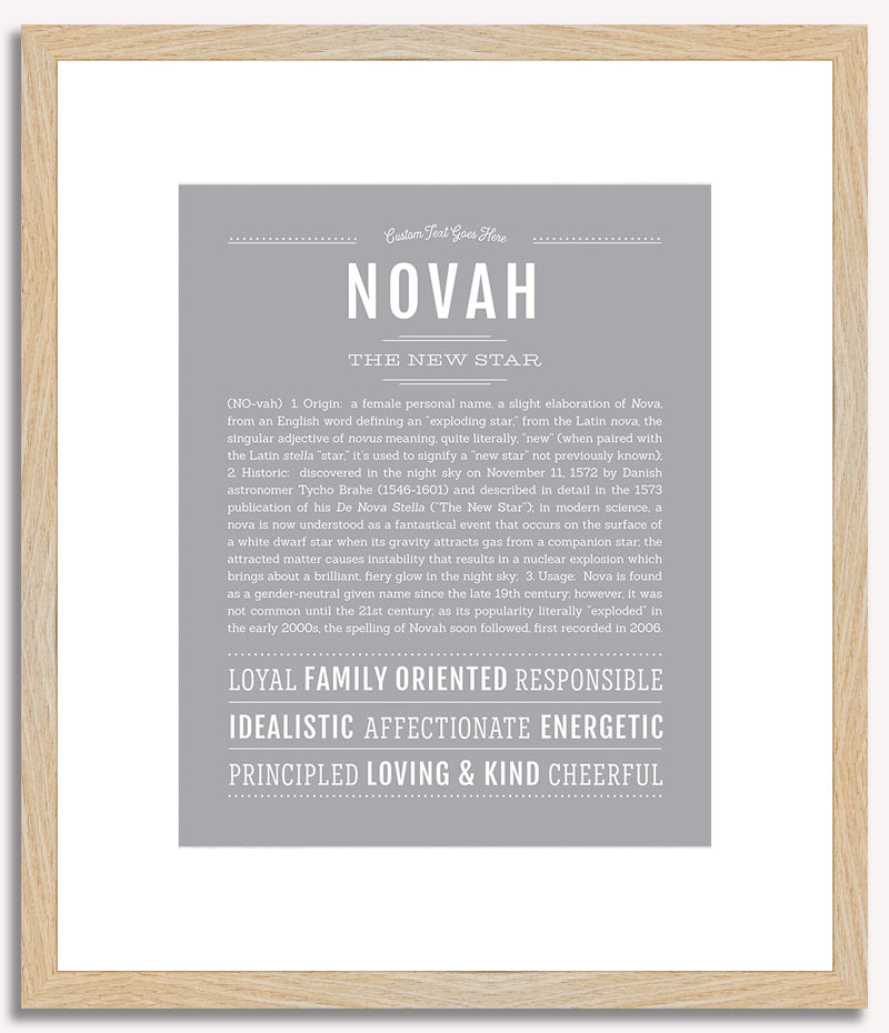 Novah (female) | Name Art Print