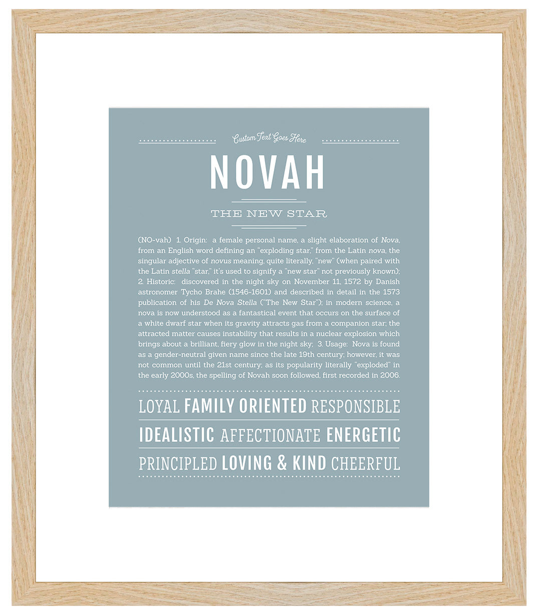 Novah (female) | Name Art Print