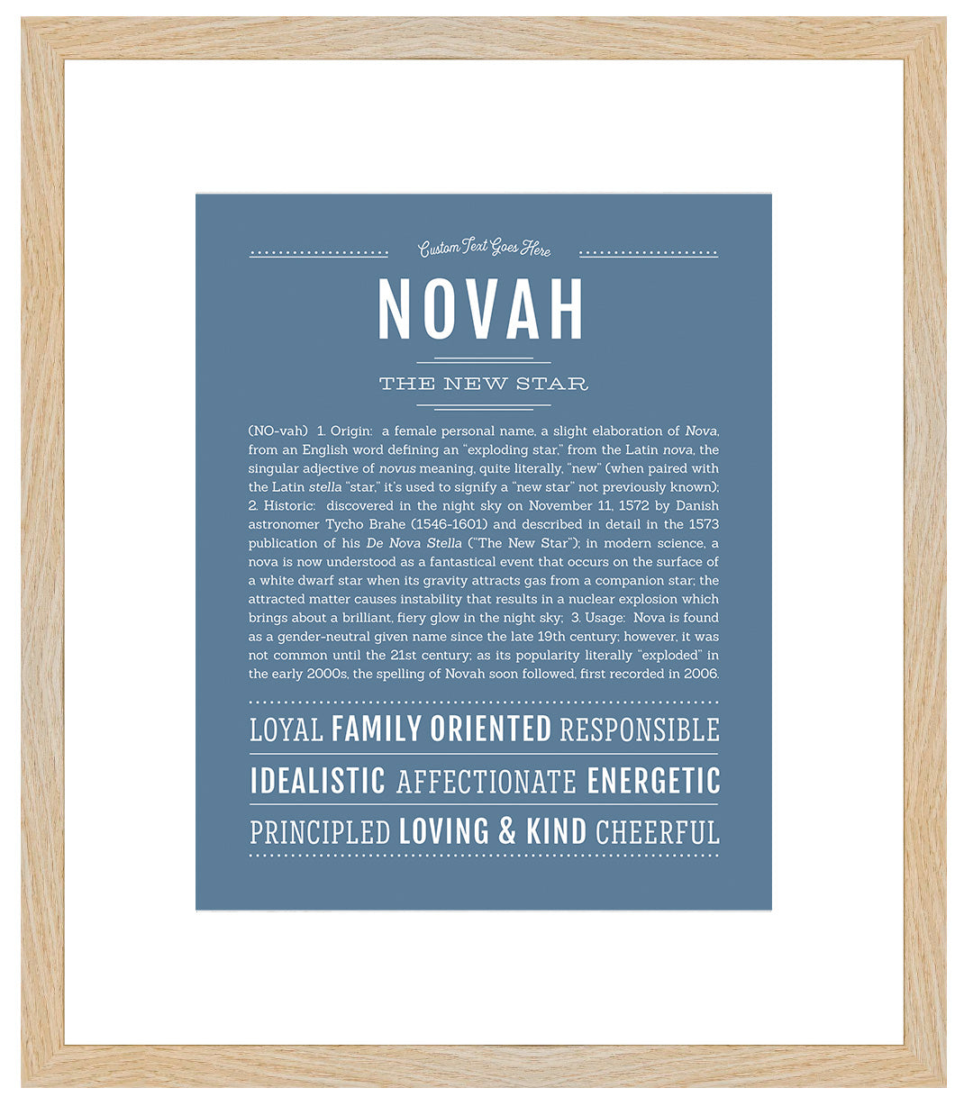 Novah (female) | Name Art Print