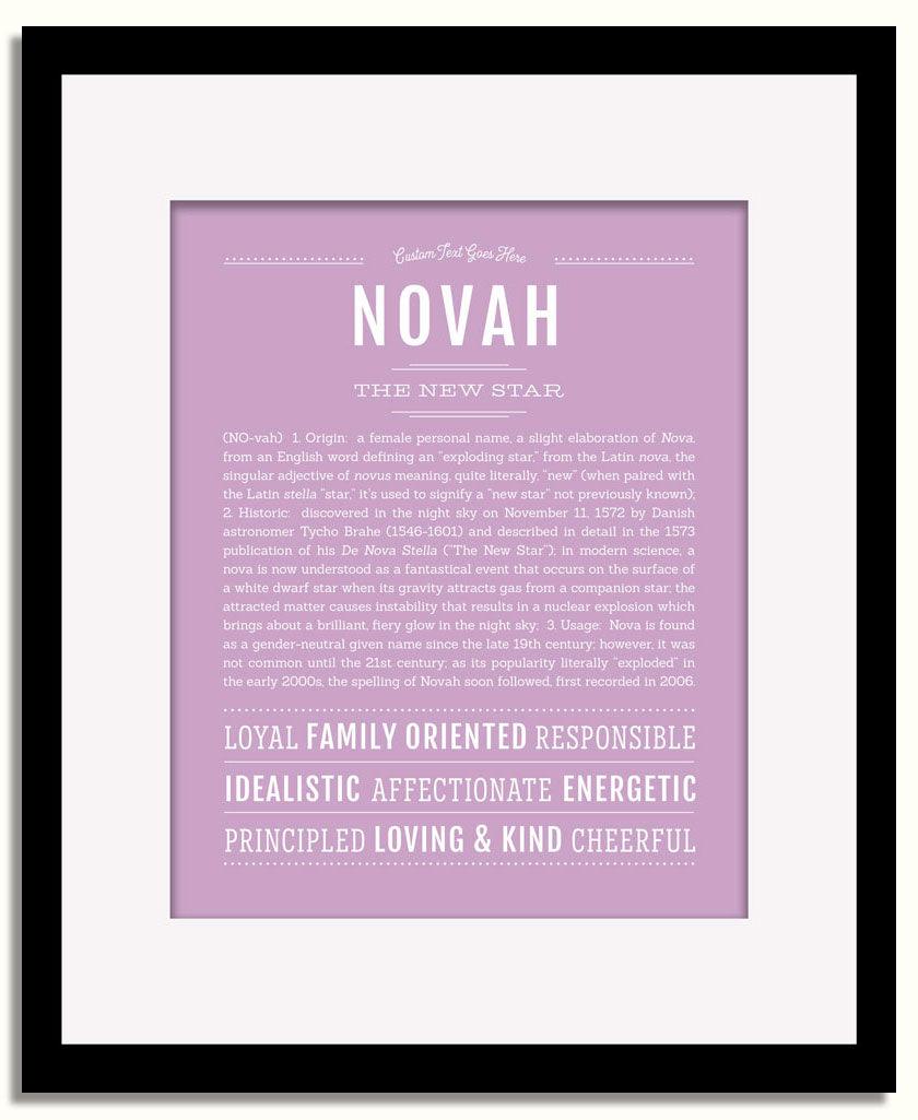 Frame Options | Lilac | Black Frame, Matted