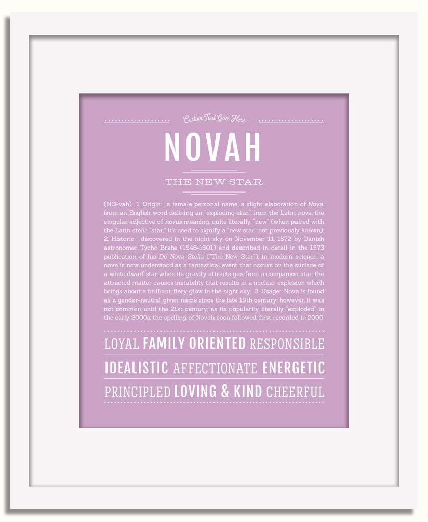 Frame Options | Lilac | White Frame, Matted