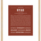 Nyah | Name Art Print