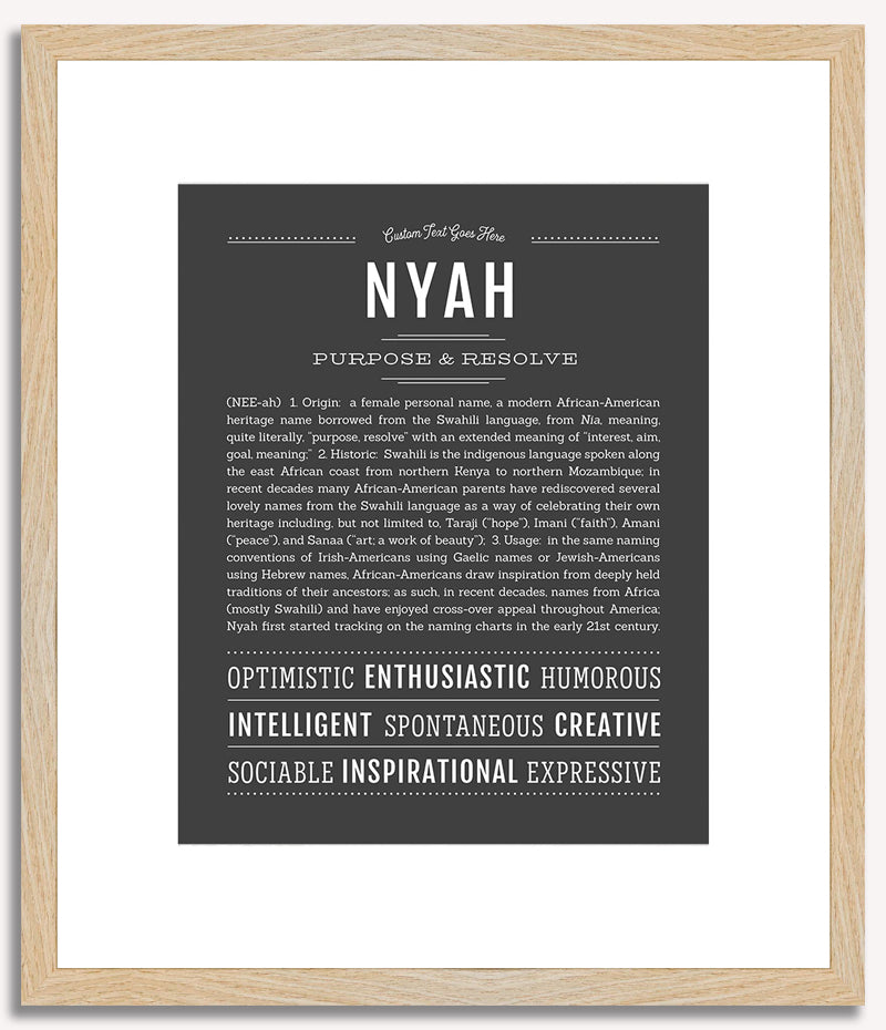 Nyah | Name Art Print