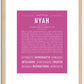 Nyah | Name Art Print