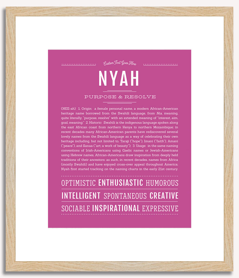 Nyah | Name Art Print