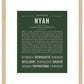 Nyah | Name Art Print