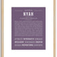 Nyah | Name Art Print