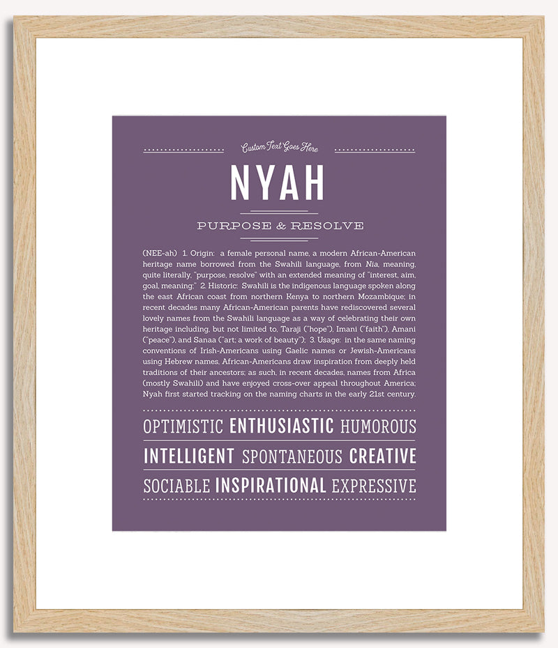 Nyah | Name Art Print