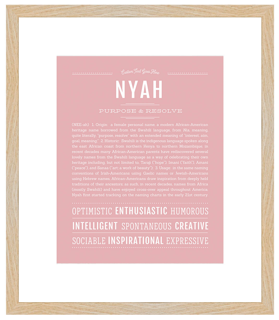 Nyah | Name Art Print