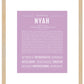 Nyah | Name Art Print