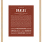 Oaklee | Name Art Print