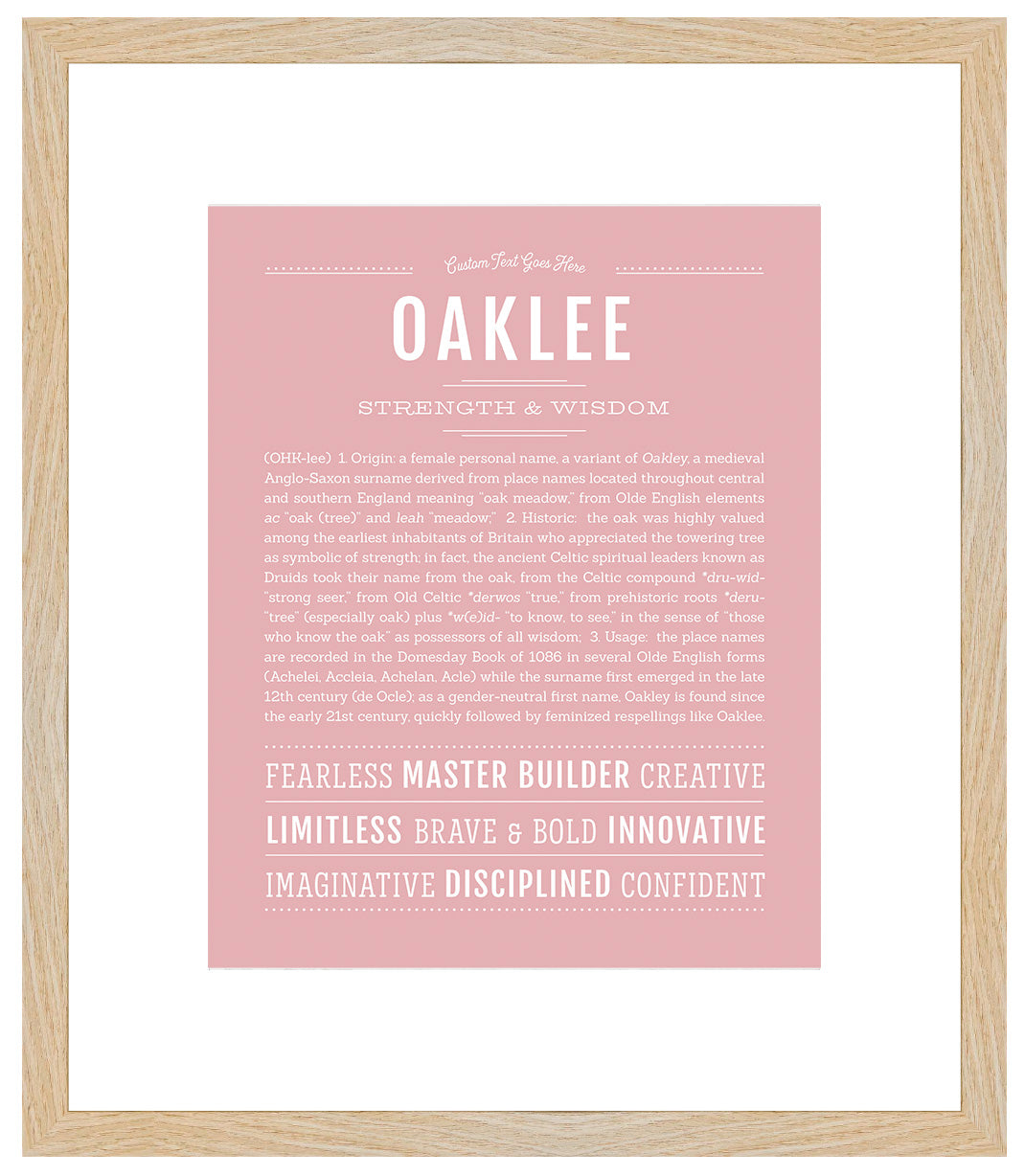 Oaklee | Name Art Print