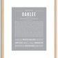 Oaklee | Name Art Print