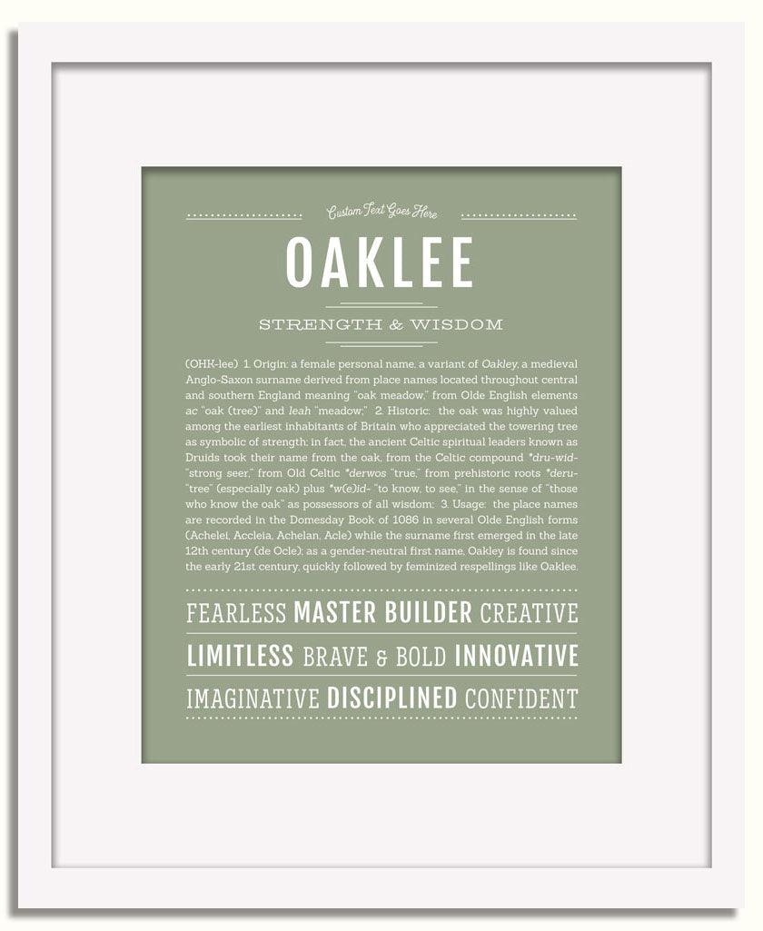 Frame Options | Sage | White Frame, Matted