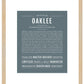 Oaklee | Name Art Print