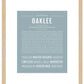 Oaklee | Name Art Print