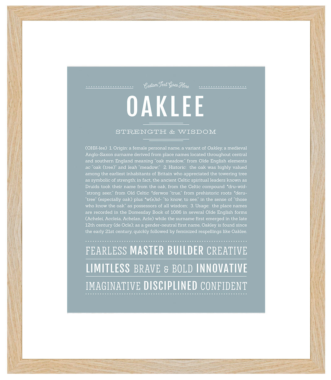 Oaklee | Name Art Print