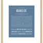 Oaklee | Name Art Print